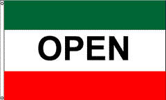 Open, Green white red