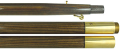 Oak Pole, 2 Piece 7' x 1" polished with brass screw joint
