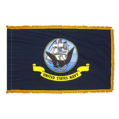Navy Indoor Fringed Flag