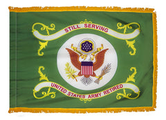US Army Retired Indoor Fringed Flag