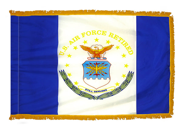 US Air Force Retired Indoor Fringed Flag