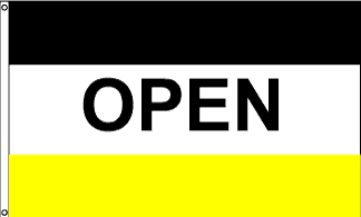 Open, Black white yellow