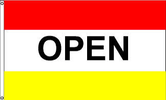 Open, Red white yellow