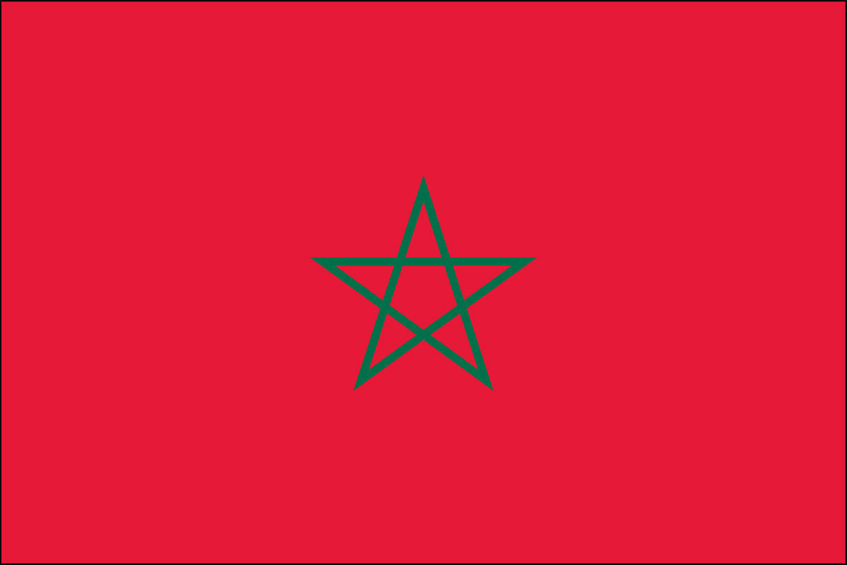 Hot Selling Digital Printing 100% Polyester drapeau maroc bandera marruecos  Moroccan Morocco Flag with Two